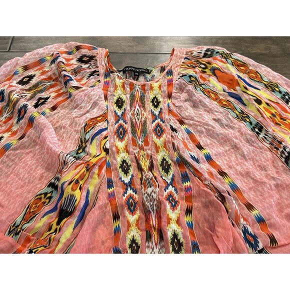 Tanvi Kedia Anthropologie Womens Batwing Sleeve Sequins Embroidered Top Size XS - Picture 4 of 8